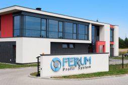 front obiektu - hala produkcyjna, dla Ferrum-Profil System, Częstochowa, woj. śląskie