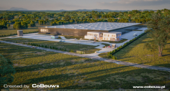 Wizualizacja centrum dystrybucyjnego - budowa w formule zaprojektuj i wybuduj dla Keltin Logistic