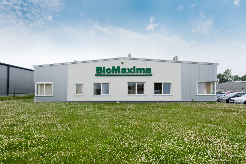 elewacja frontowa - hala produkcyjna z częścią biurową, dla BioMaxima, Lublin, woj. lubelskie