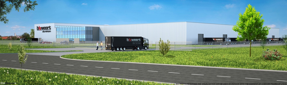 Realizacja kompleksu hal dla belgijskiej firmy Blyweert Aluminium Sp. z o.o.