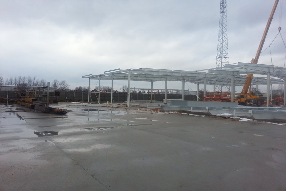 plac budowy - hala produkcyjna, dla Auto-Hak, Słupsk, woj. pomorskie