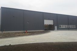 elewacja budynku - hala produkcyjna z częścią biurową, dla Nome, Mników, woj. małopolskie