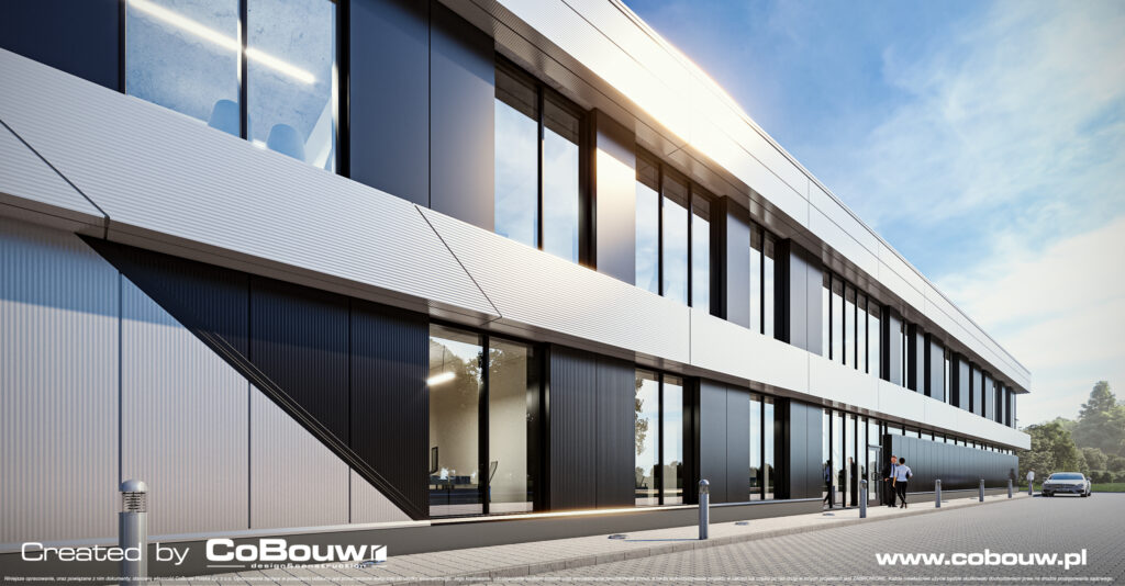 hala produkcyjno-magazynowa dla nimrod azura ukos dzień