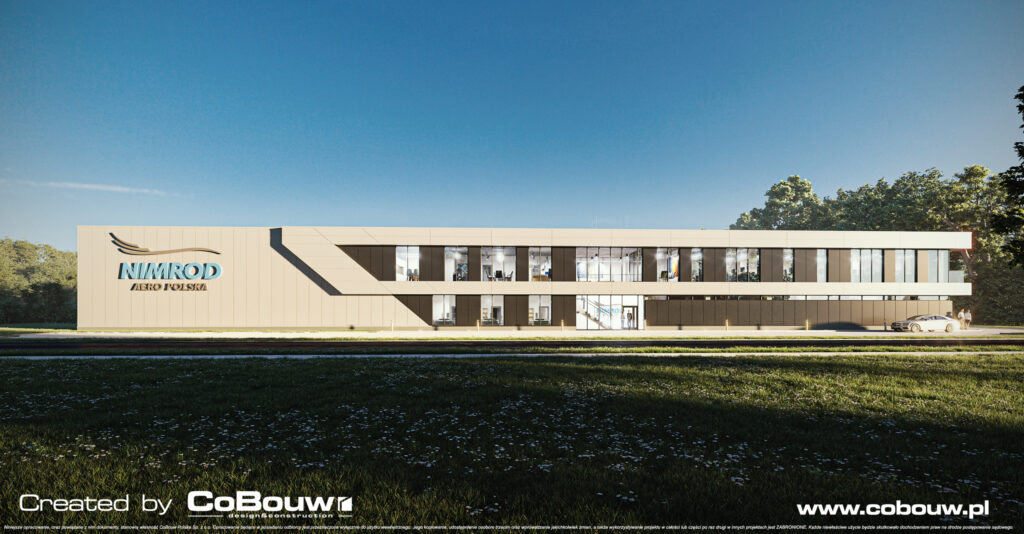 hala produkcyjno-magazynowa dla nimrod azura front