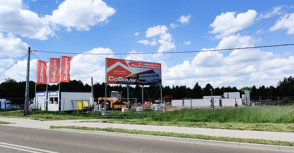 teren budowy inwestycji dla Big Brands Group - magazyn dla firmy z branży handlowej, Bukówka Stara, woj. mazowieckie