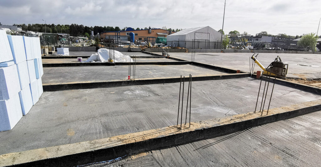 beton podkładowy - druga hala dla Markos, producenta łodzi, Głobino, woj. pomorskie