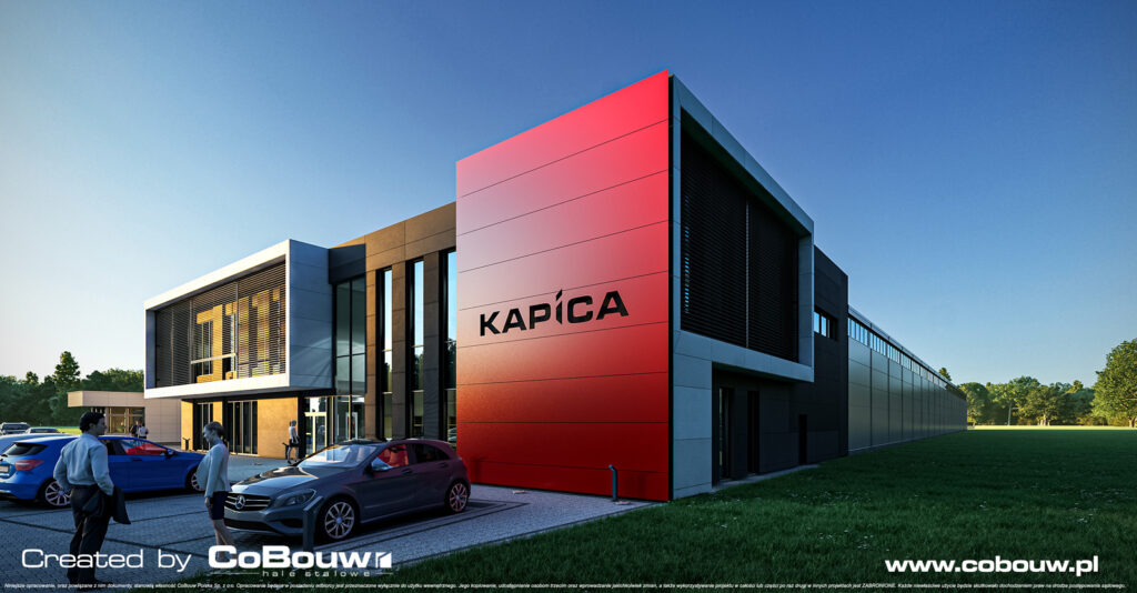 wizualizacja frontu biura Kapica