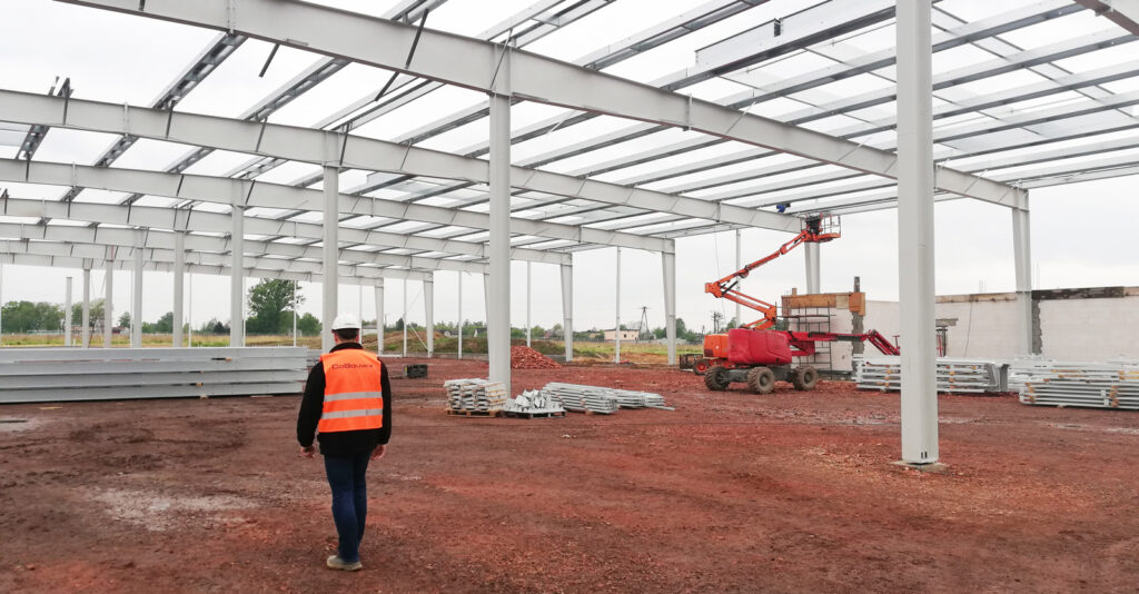 prace montażowe - budowa w generalnym wykonawstwie, przez CoBouw Polska, dla firmy Turenwerke, ze Śląska, ze Stanowic