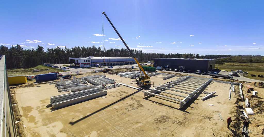 przygotowanie do montażu - druga realizacja, dla Viscon Group Poland, Płaszewko, Słupska SSE, woj. pomorskie