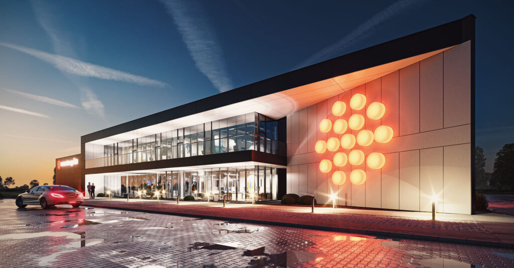 Kompleksowy obiekt produkcyjno-biurowy – MONSTER PRINT