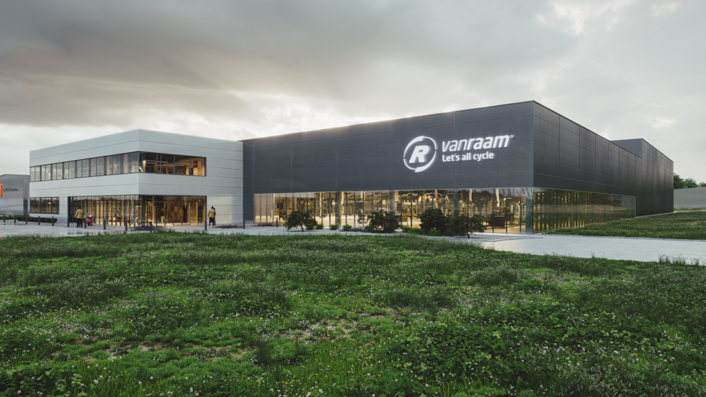 Wizualizacja hali produkcyjno-magazynowej Van Raam International w Wykrotach