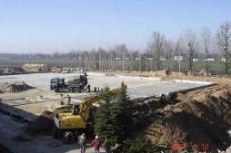 wykonanie podkładu betonowego - hala produkcyjna z częścią biurową, dla Oras, Olesno, woj. opolskie