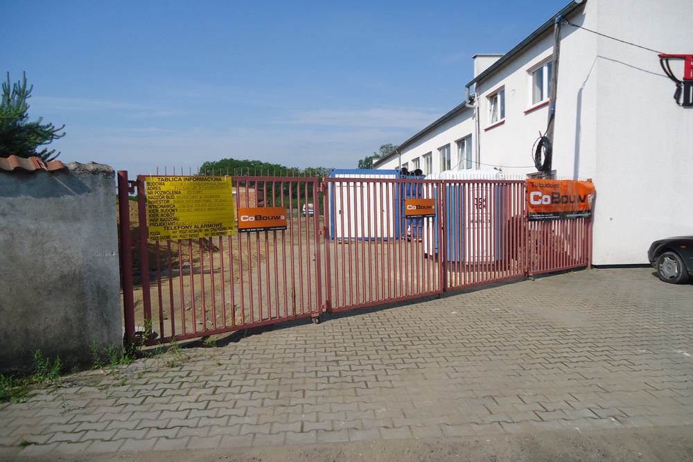 brama wjazdowa 1 - hala produkcyjna z częścią socjalną, dla Marva International, Poznań, woj. wielkopolskie