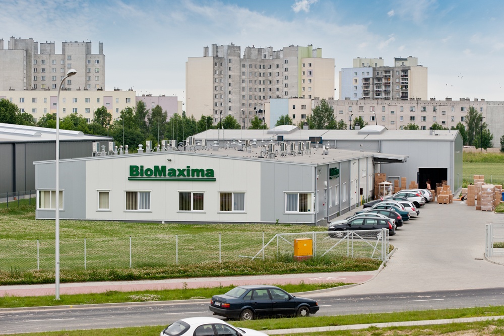 widok ogólny 1 - hala produkcyjna z częścią biurową, dla BioMaxima, Lublin, woj. lubelskie