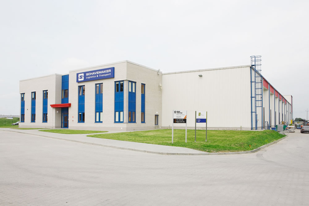 widok ogólny - centrum logistyczne z budynkiem biurowym, dla Schavemaker, Kąty Wrocławskie