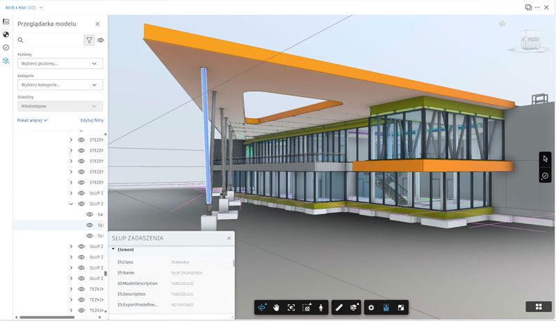 Projekt w programie Revit - CoBouw Polska, projekty hal przemysłowych w środowisku BIM