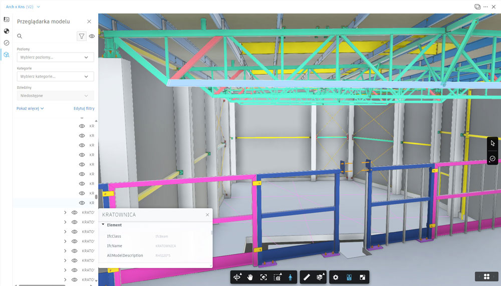 Model kratownicy - CoBouw Polska, firma budowlana, wykonawca projektów w BIM