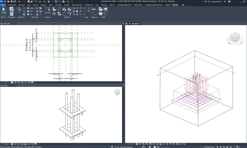 Model zbrojenia - CoBouw Polska, tworzenie i realizacja projektów przemysłowych w BIM