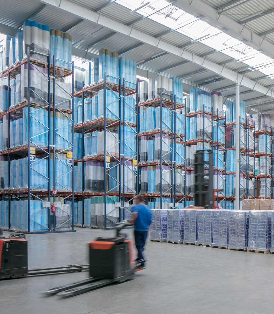 rozmieszczenie towarów w hali - hala stlowa zrealizowana przez CoBouw Polska