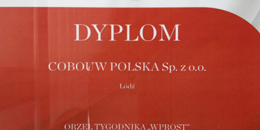 wyróżnienie przyznane CoBouw Polska przez tygodnik Wprost