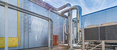 Element instalacji specjalistycznej hal stalowych